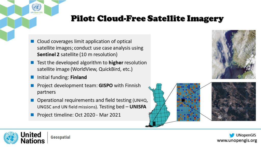 Cloud-free satellite imagery project by UN Open GIS Initiative